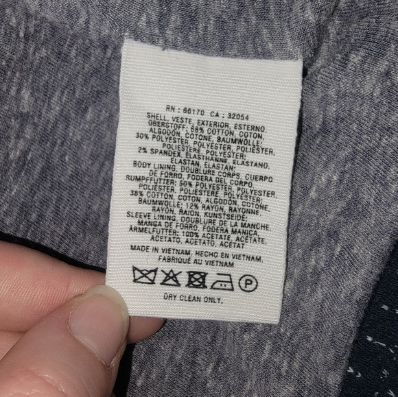 Anthropologie Cartonnier Blazer Size US 12 Blue/White - Picture 11 of 11